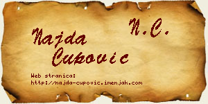 Najda Čupović vizit kartica